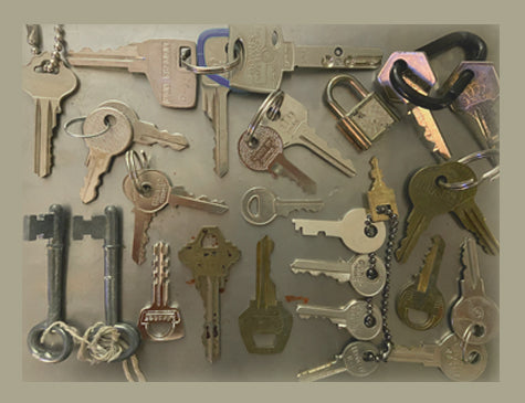 Keys on a tray