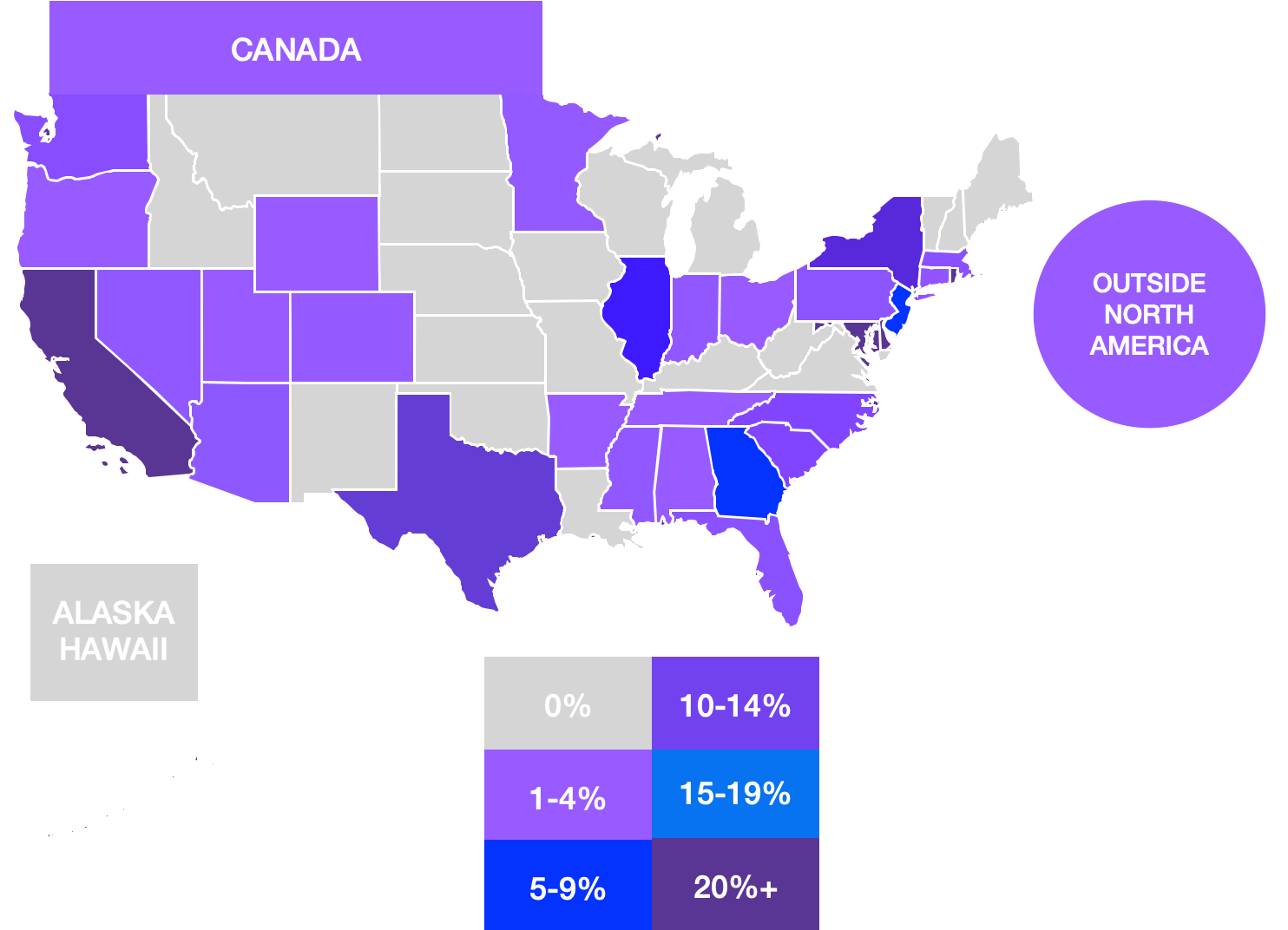 Image showing distribution of Ops in a Box Kits in the US, Canada and Overseas